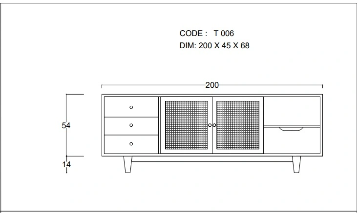 Buffet TV With Simple Modern Sideboard Credenza